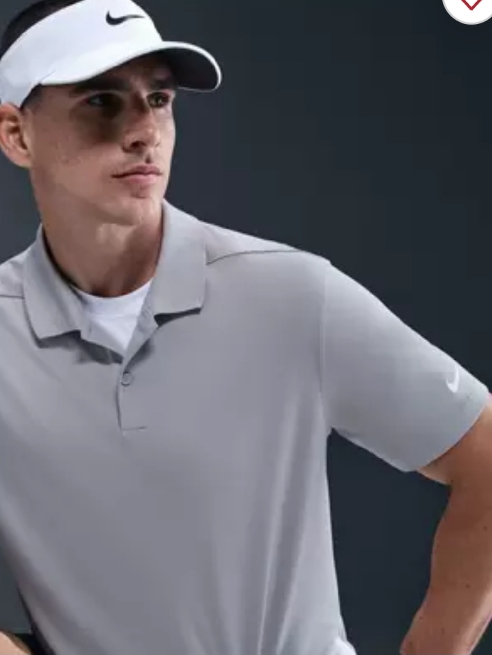 Nike Men's Dri-FIT Victory Solid Light Grey Golf Polo Size XXL